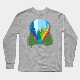 Rise Up in a Rainbow Balloon! Long Sleeve T-Shirt